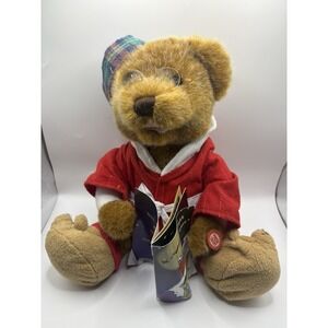 TL Toys Talking Christmas Teddy Bear - Works - Reads Night Before Cmas - Vtg